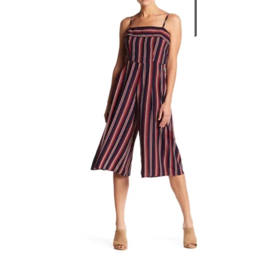 Striped Socialite Cami Strap Jumpsuit, SZ S